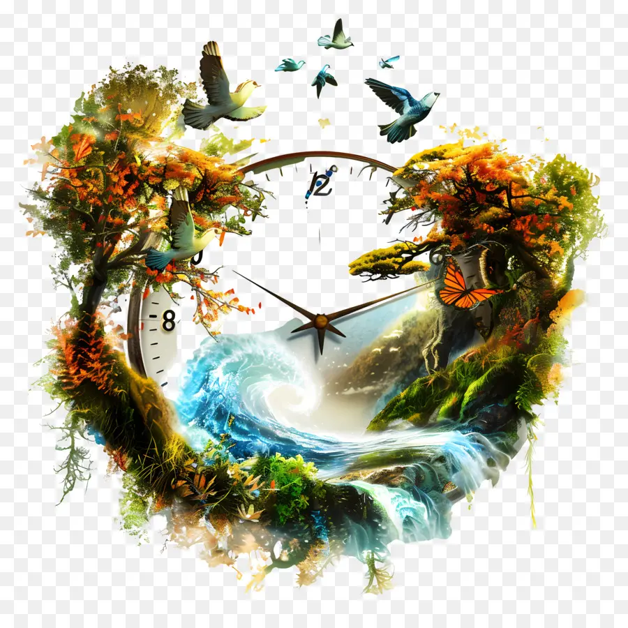 Horloge，La Nature PNG