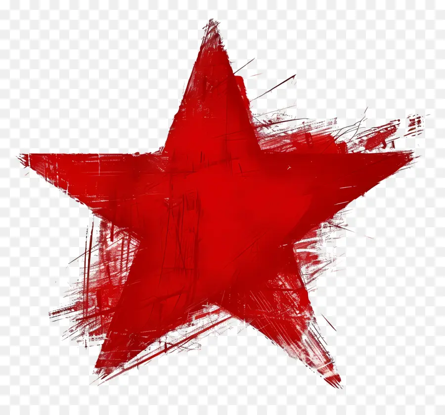 Le Red Star，Arrière Plan Noir PNG