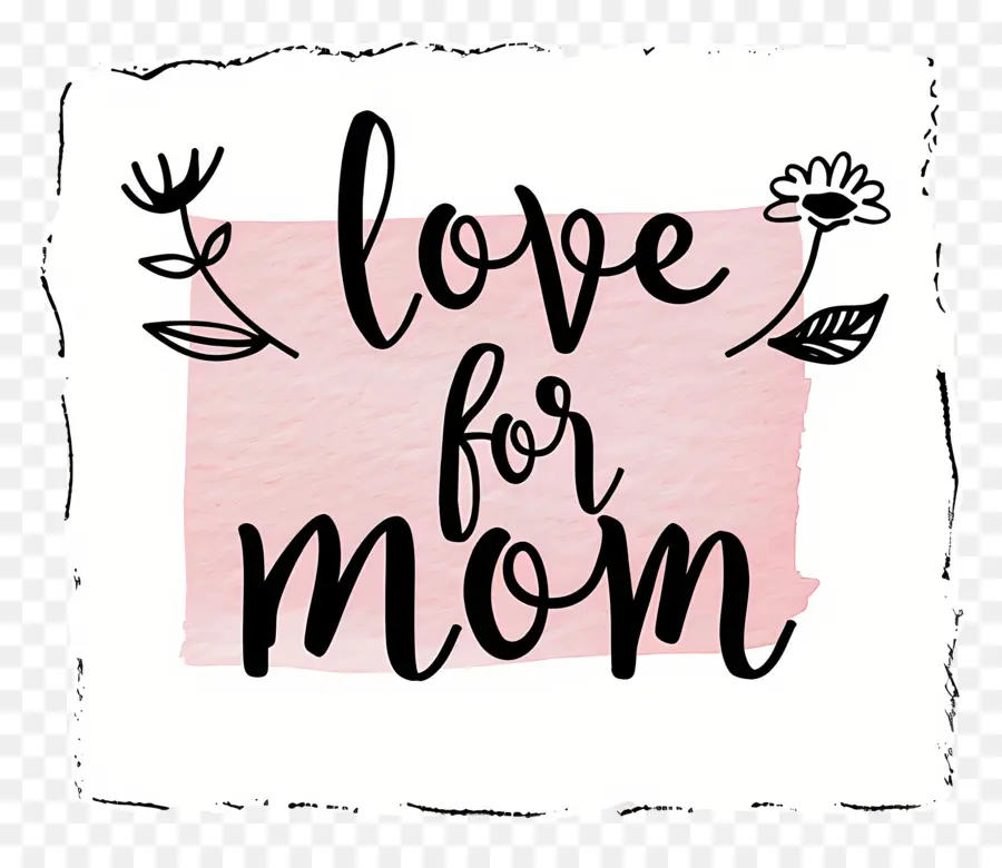 L'amour Pour Maman，Arrière Plan Rose PNG