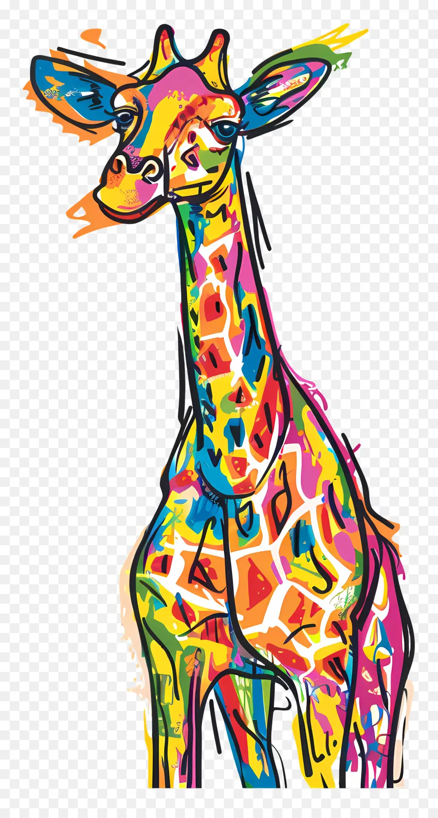 Girafe，Coloré Girafe PNG