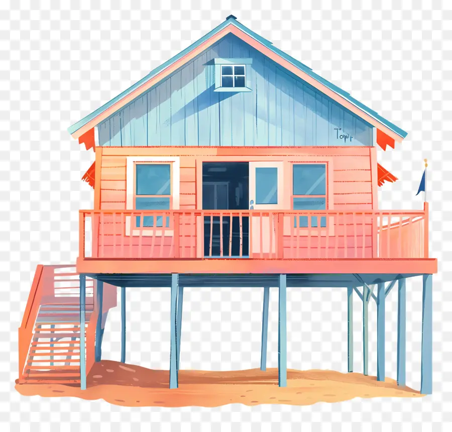 Maison De Plage，Maison En Bois PNG