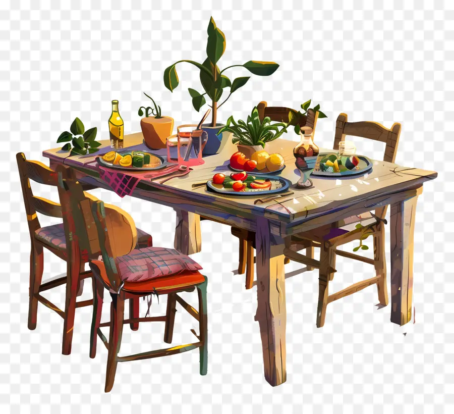 Table De Dîner，Ensemble Table à Manger PNG
