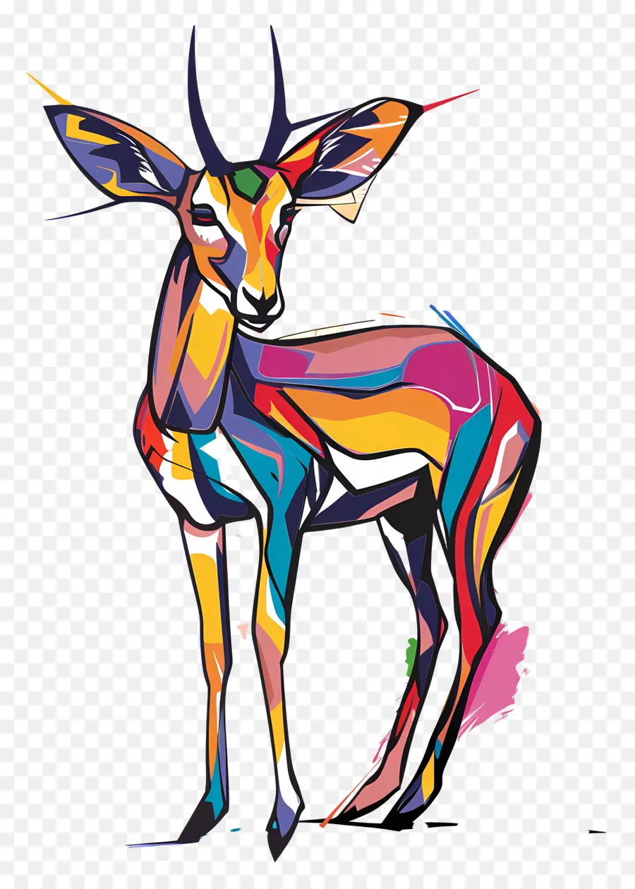 Antilope，Animal Coloré PNG
