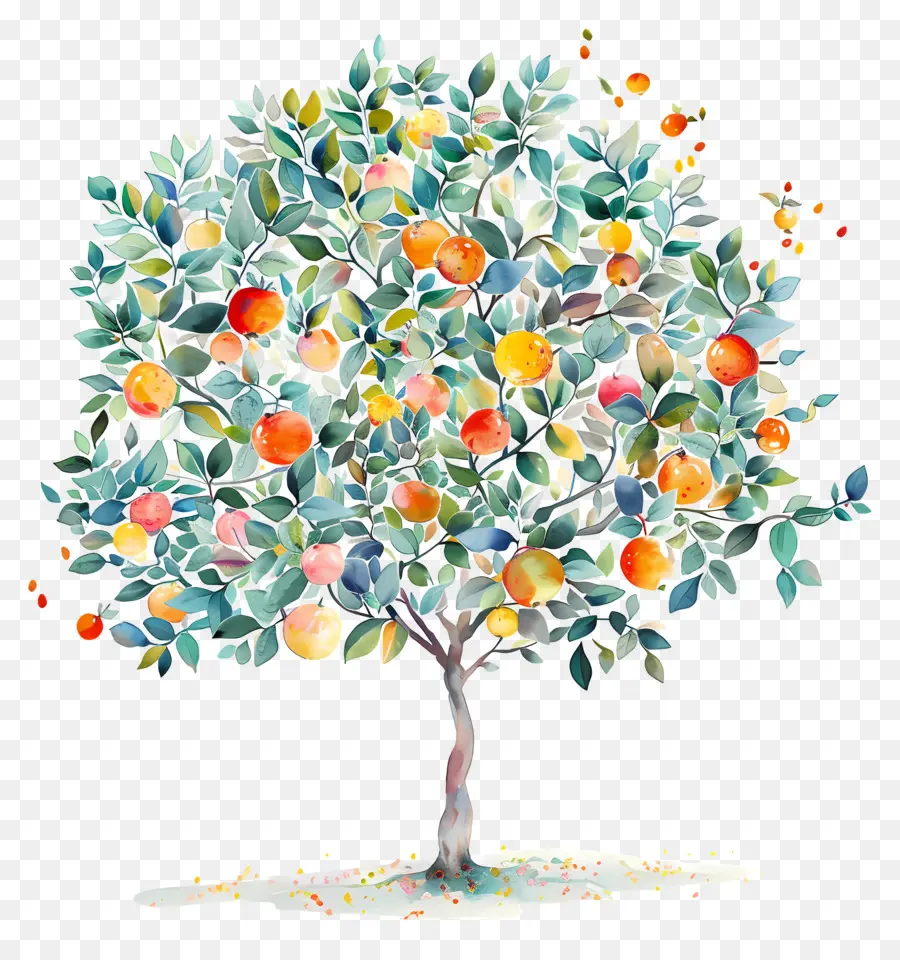Les Fruits De L'arbre，Orange PNG