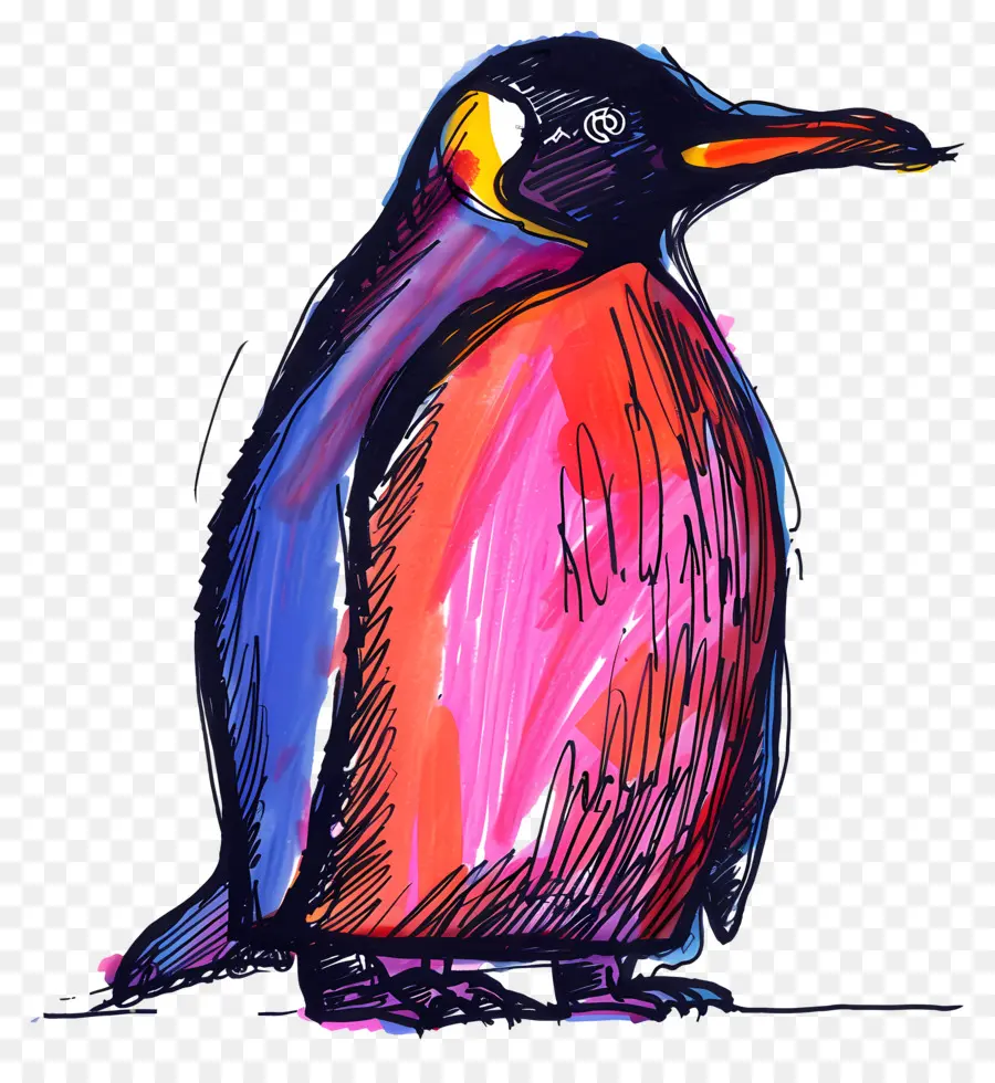 Pingouin De Dessin Animé，Pingouin Coloré PNG