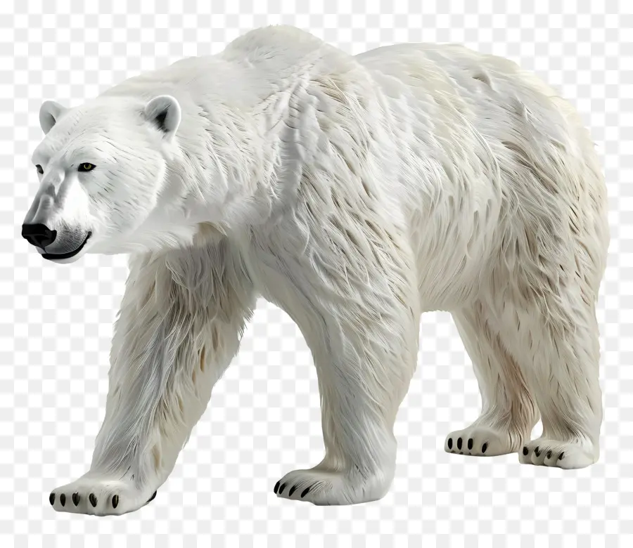 Vue Latérale De L'ours Polaire，L'ours Polaire PNG