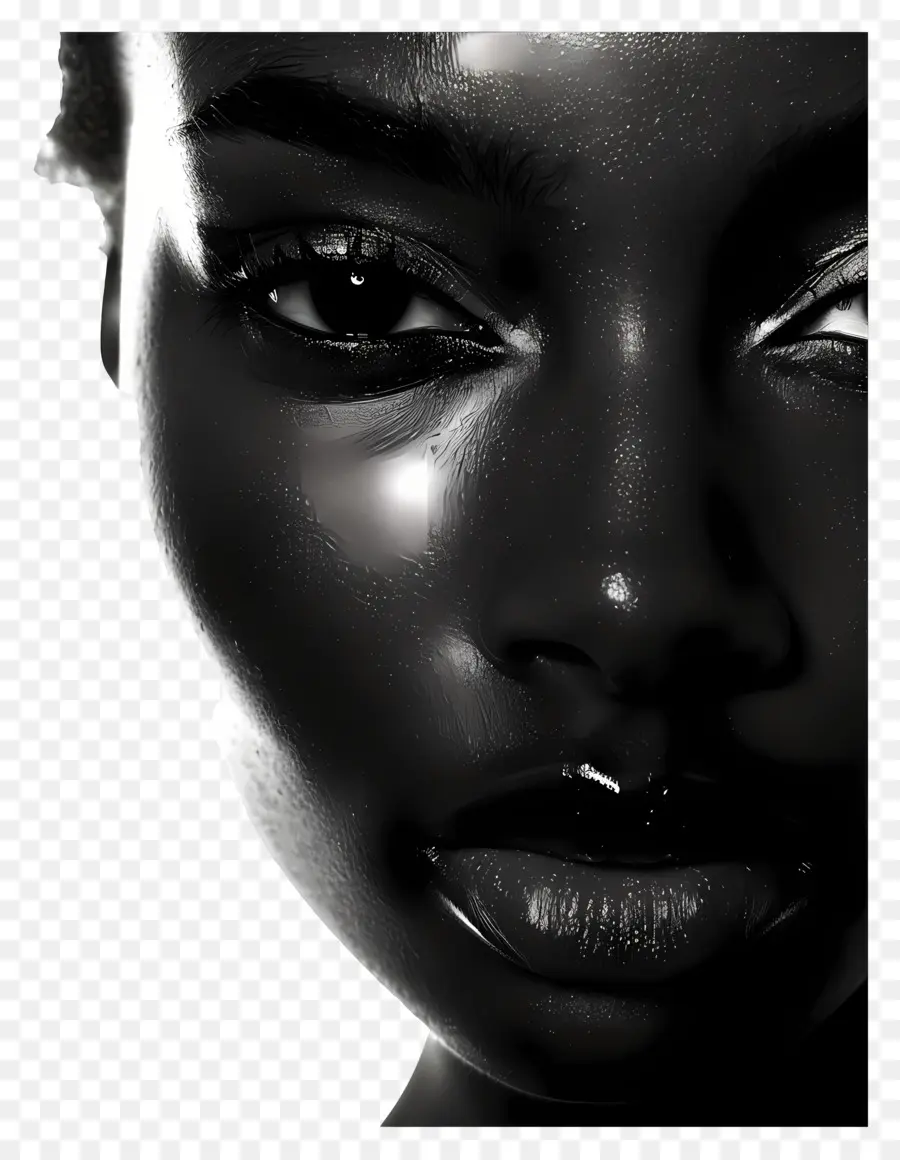 Visage De Femme Noire，Affronter PNG