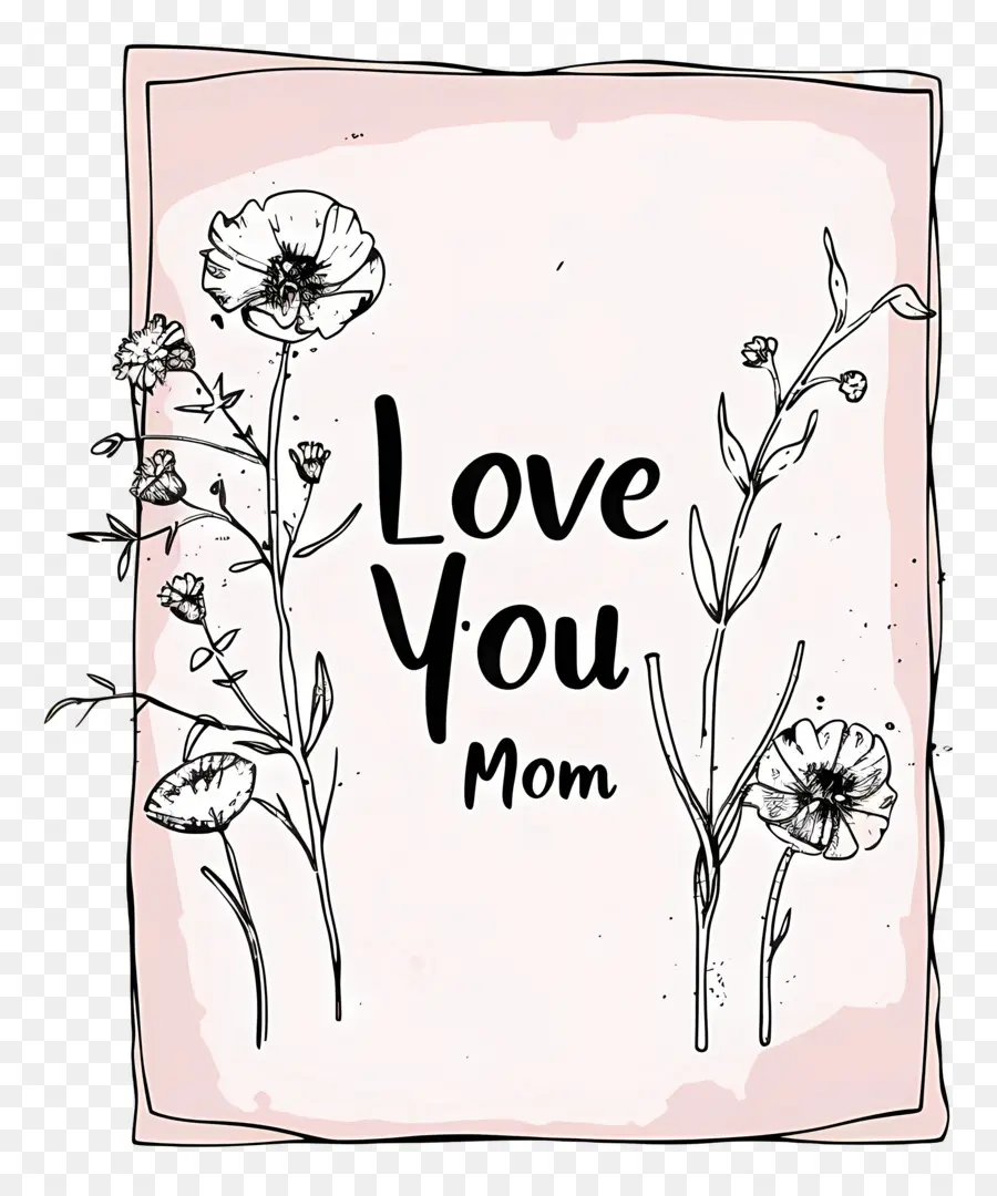 T'aime Maman，Fleur De Dessin PNG