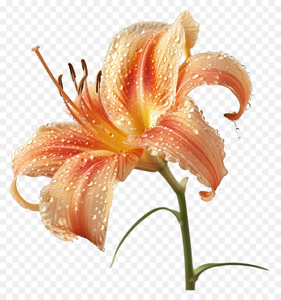 Rosée，Lys Orange PNG