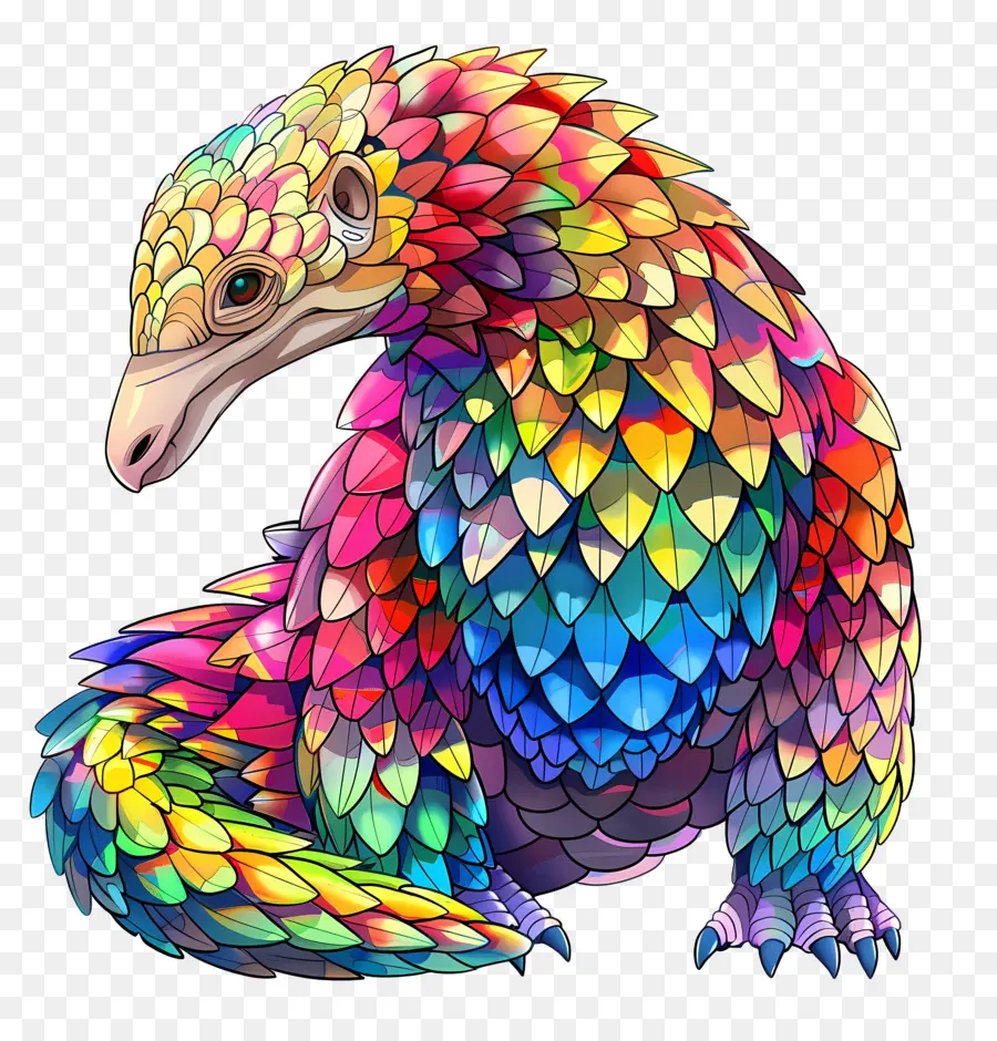 Pangolin，Pangolin Coloré PNG