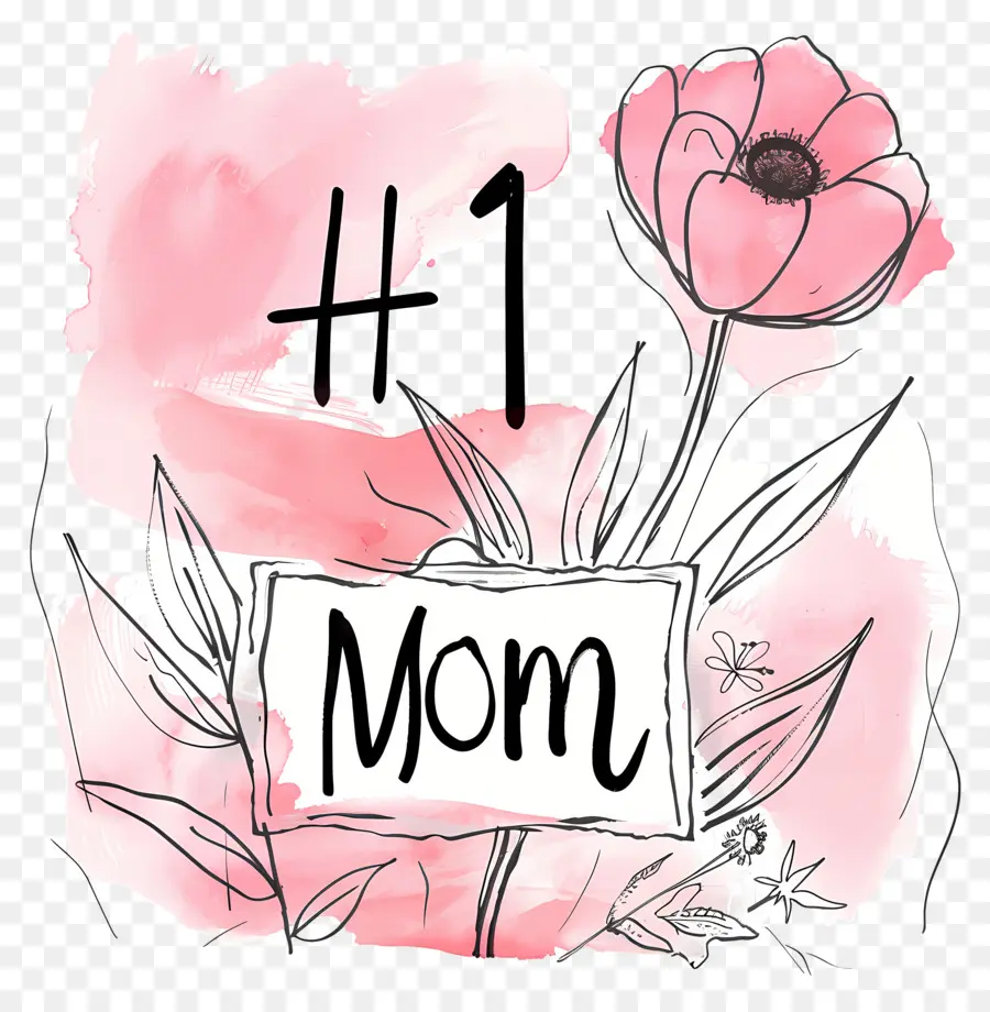 Maman Numéro 1，Rose De Pavot PNG