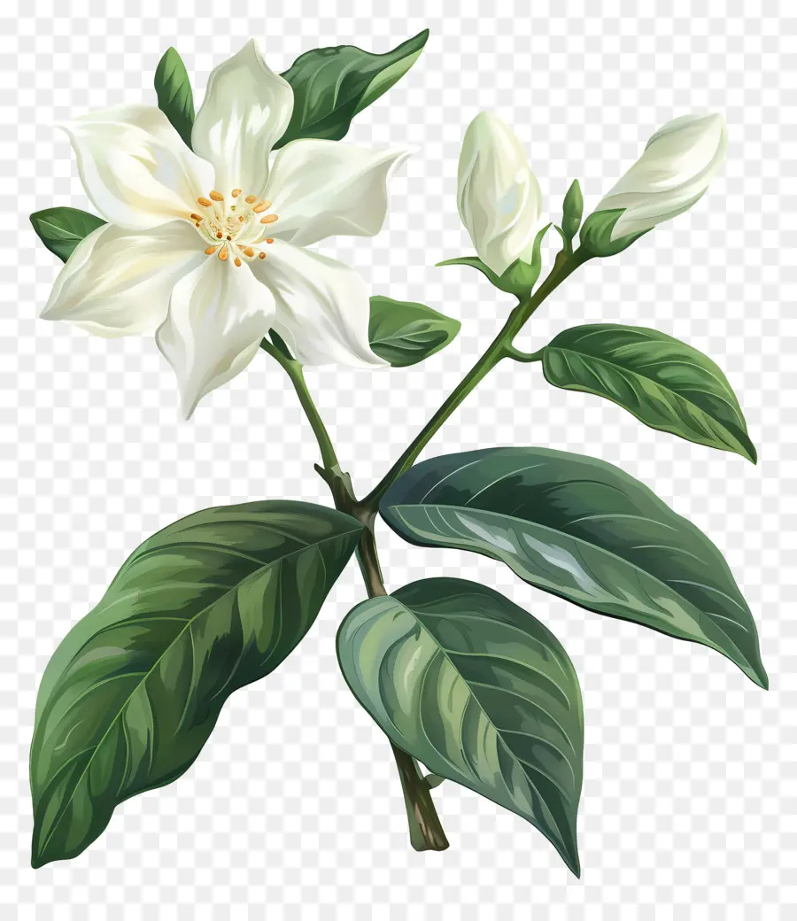 Fleur De Jasmin，Fleur De Jasmin Blanc PNG