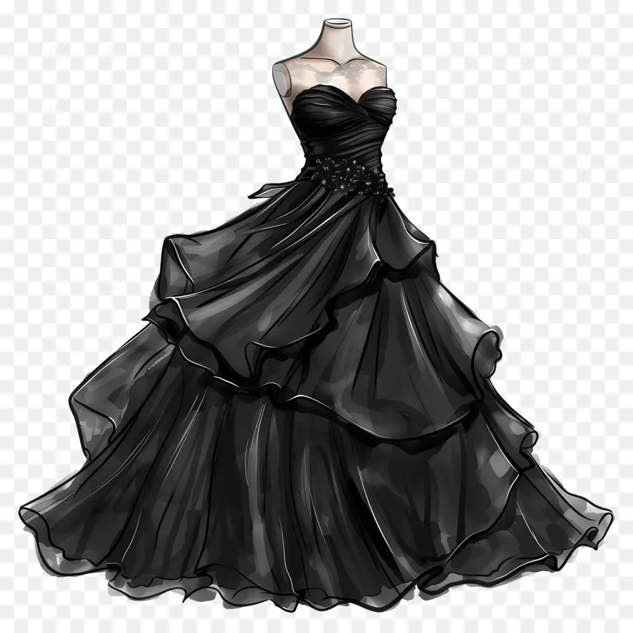 Robe De Mariée Noire，Robe Noire PNG