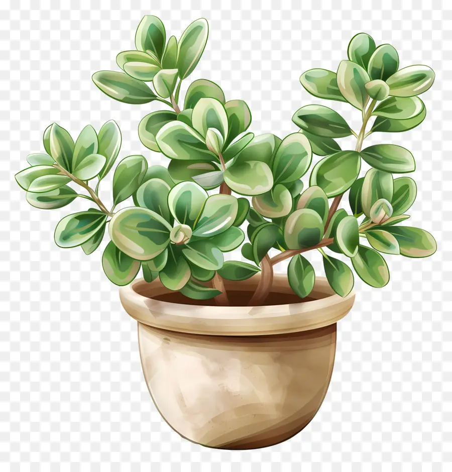 Plante De Jade Variée，Plante En Pot PNG