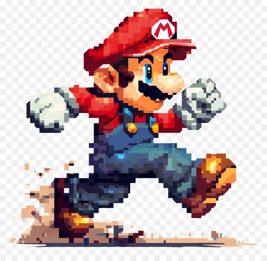 Mario 8 Bits，Personnage PNG