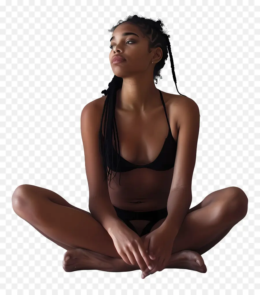 Femme Assise，Femme En Bikini PNG