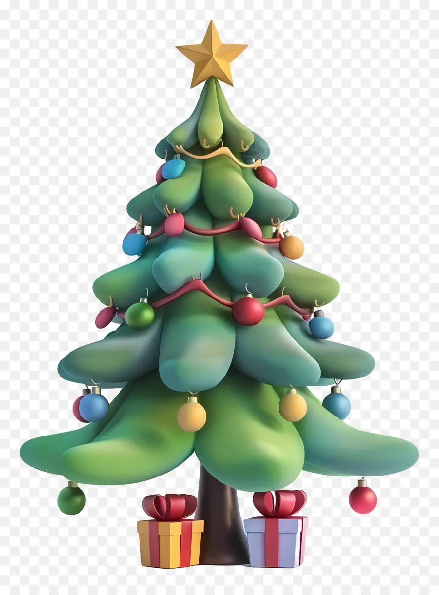 Arbre De Noël，Dessin Animé De L'arbre De Noël PNG