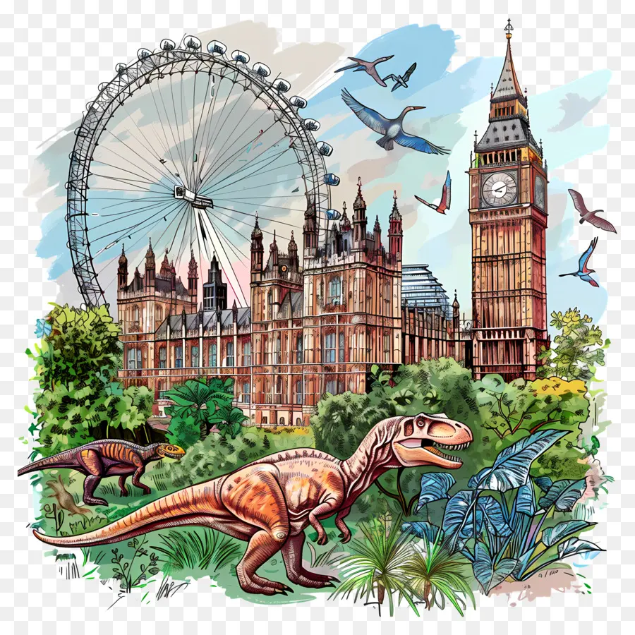 Musée D'histoire Naturelle De Londres，Parc Des Dinosaures PNG