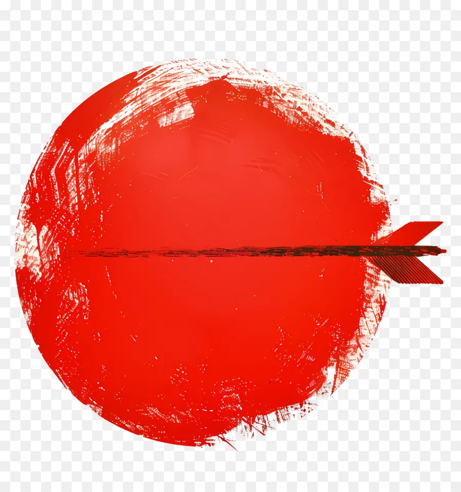 Cercle Rouge Avec Flèche，Sphère Rouge PNG