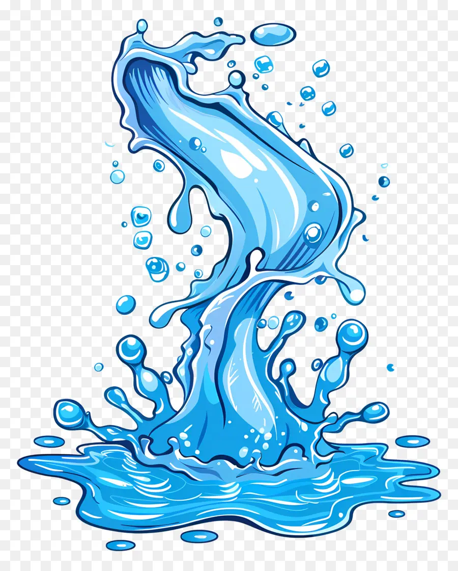 L'eau，Liquide Bleu PNG