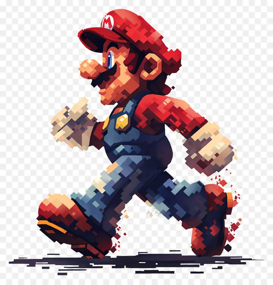 Marcher 8 Bits Mario，Le Pixel Art PNG