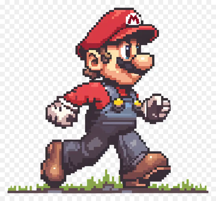 Marcher 8 Bits Mario，Personnage PNG