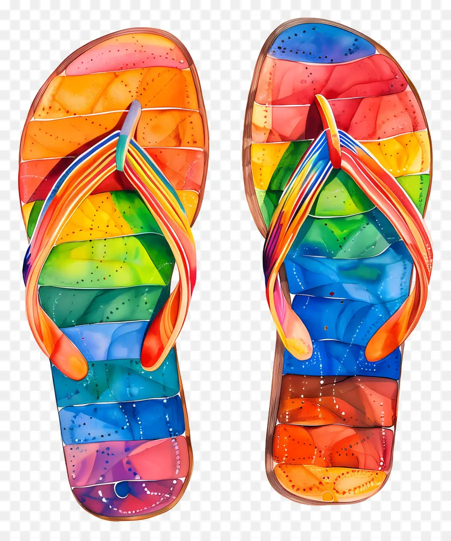 Flip Flop，Tongs Arc En Ciel PNG