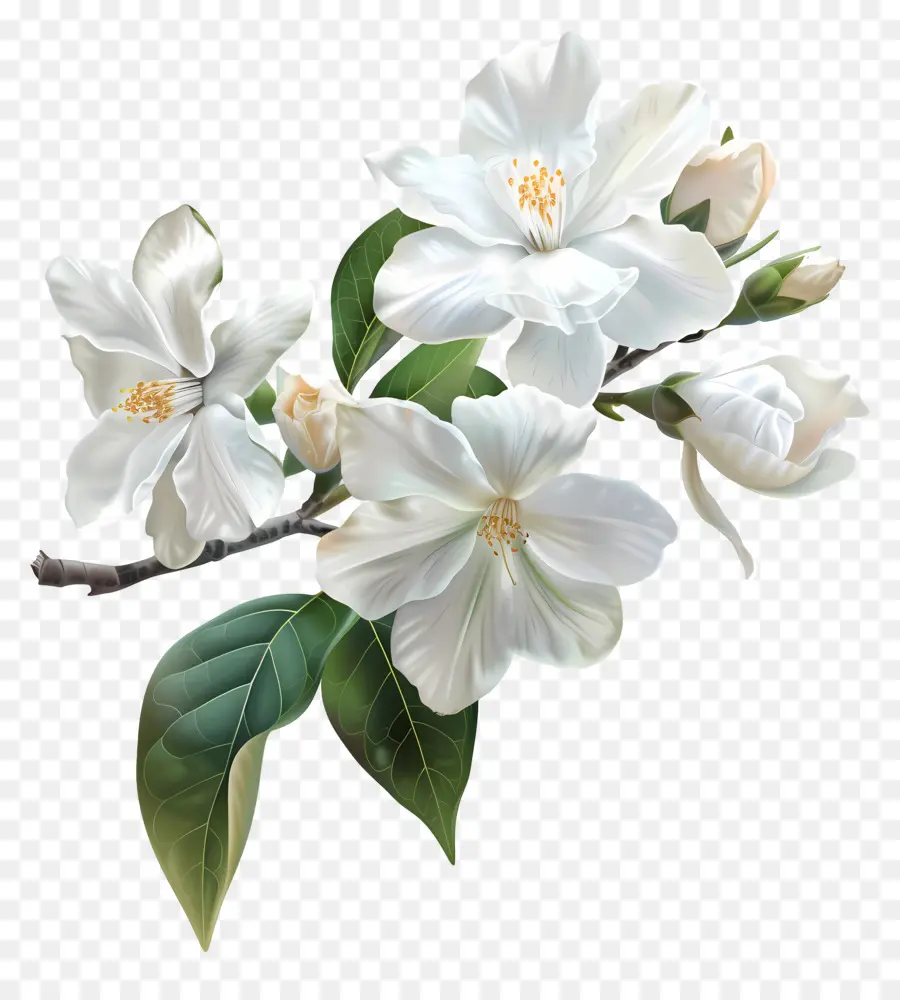 Fleur De Jasmin，Arbre à Fleurs Blanches PNG