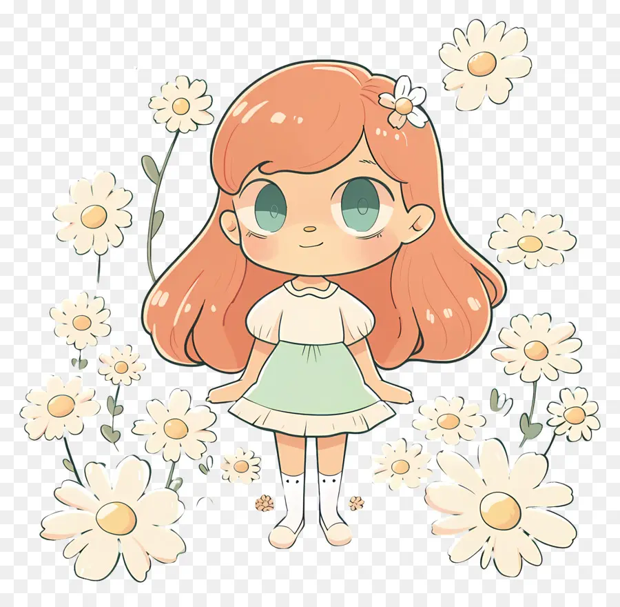Girl Daisy，Fille PNG