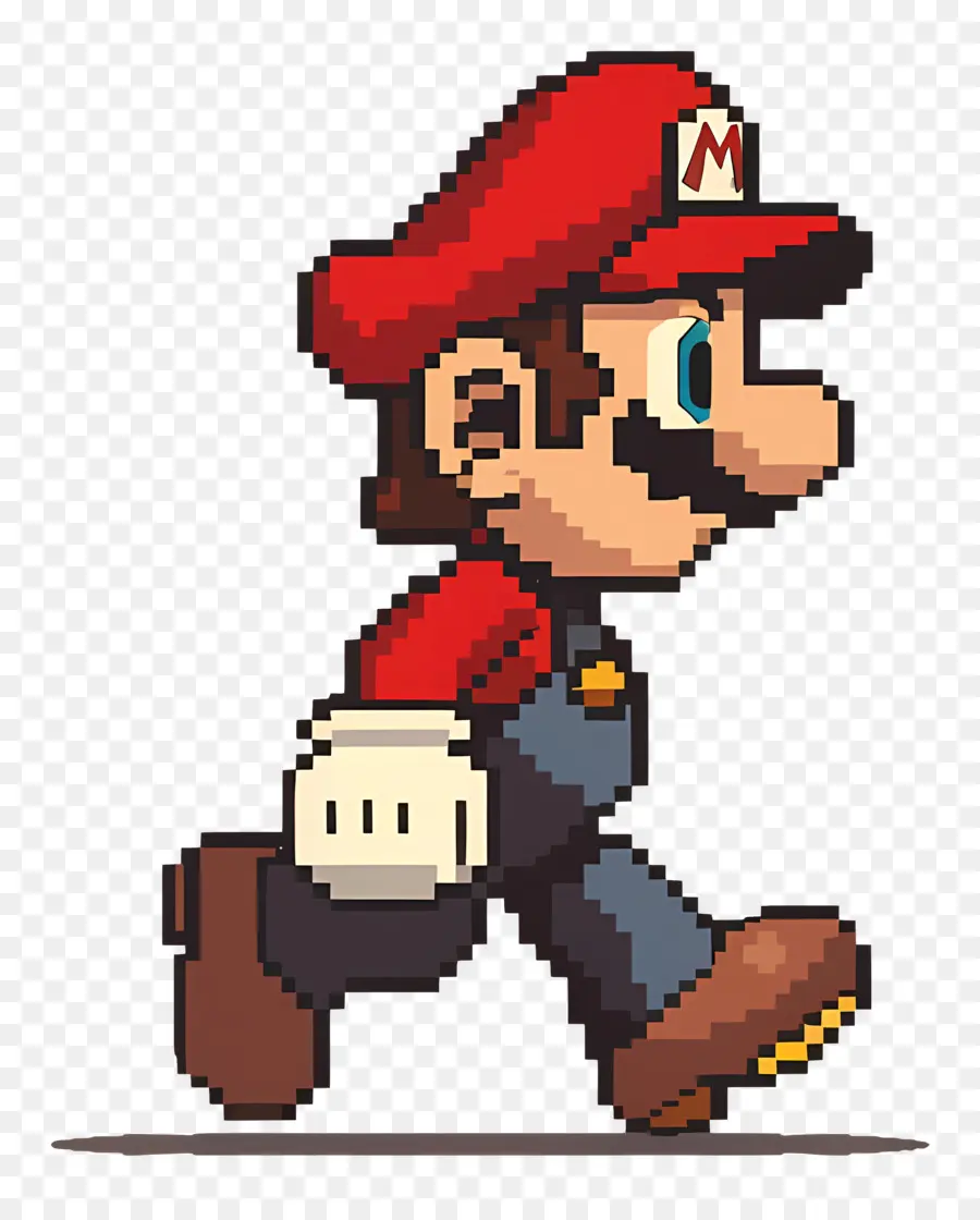 Marcher 8 Bits Mario，Caractère Pixélisé PNG