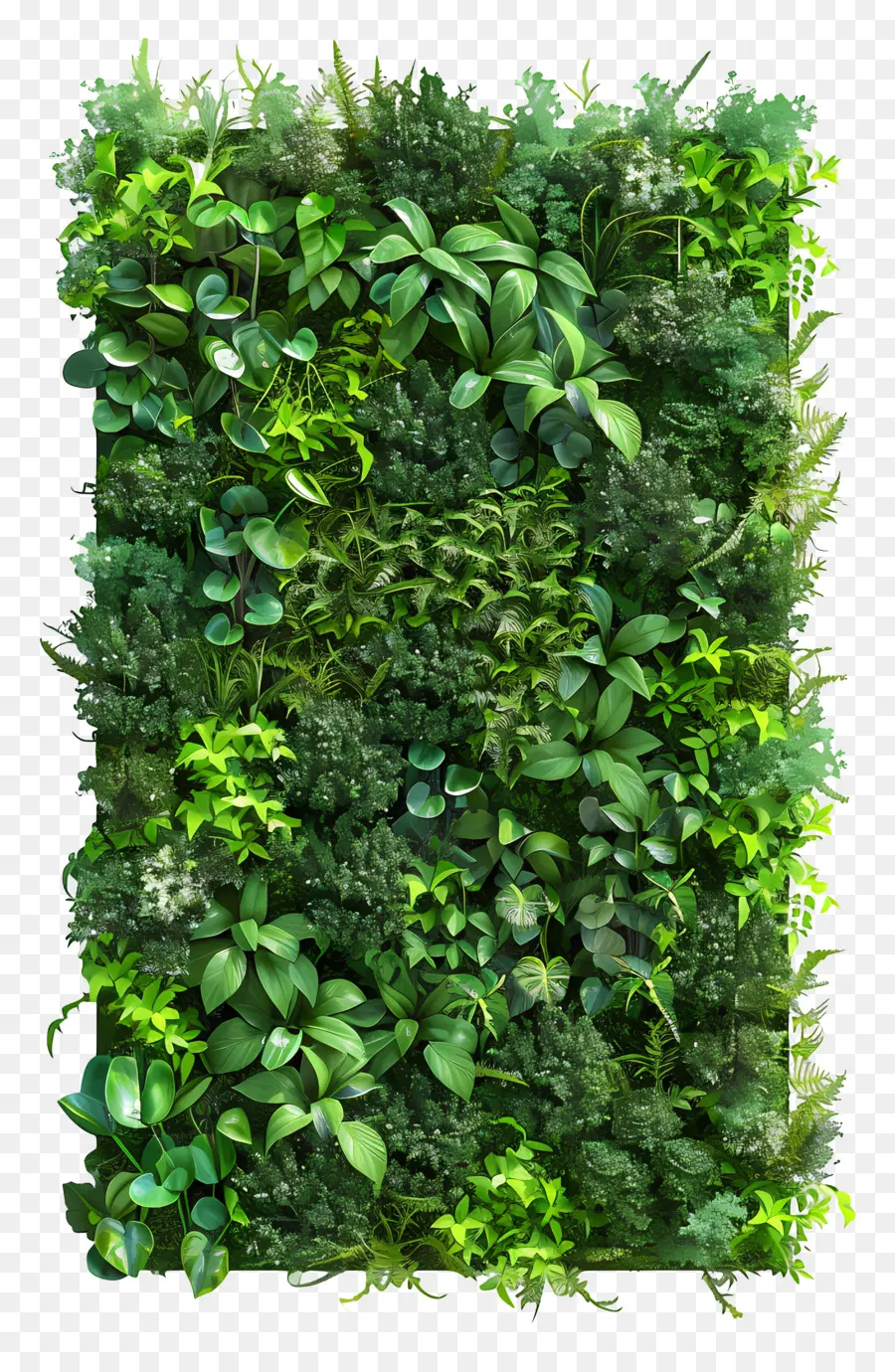 Mur De Jardin Vert，Plantes Vertes PNG