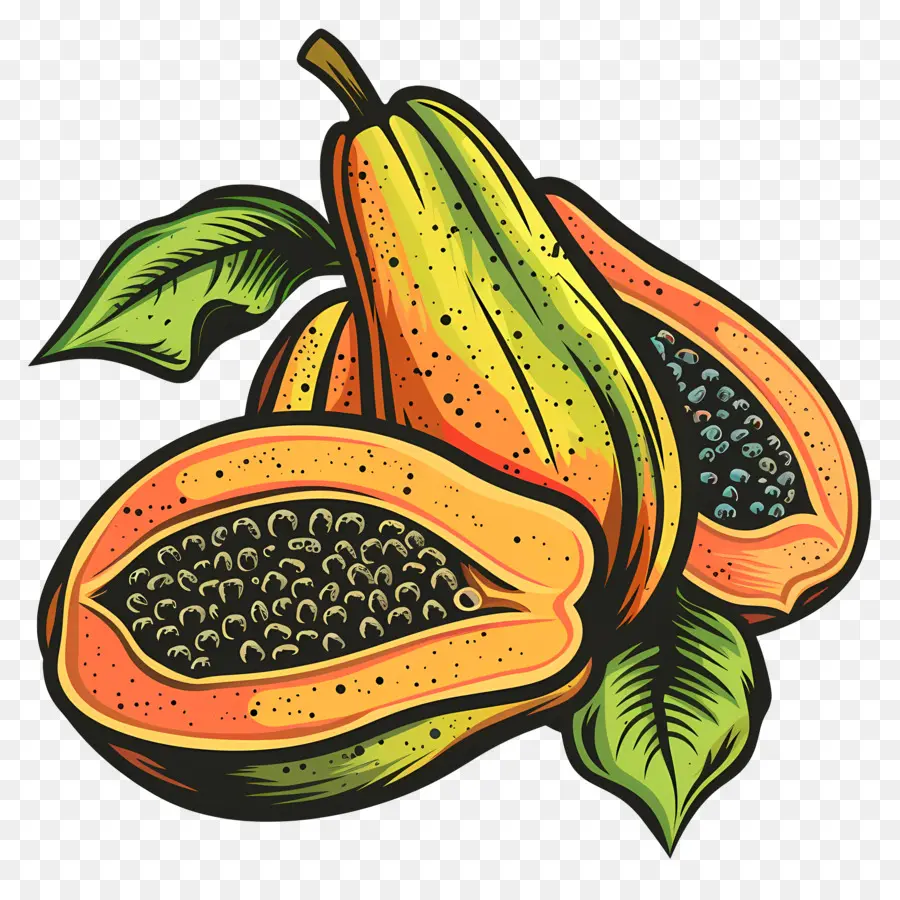 La Papaye，Fruits Mûrs PNG