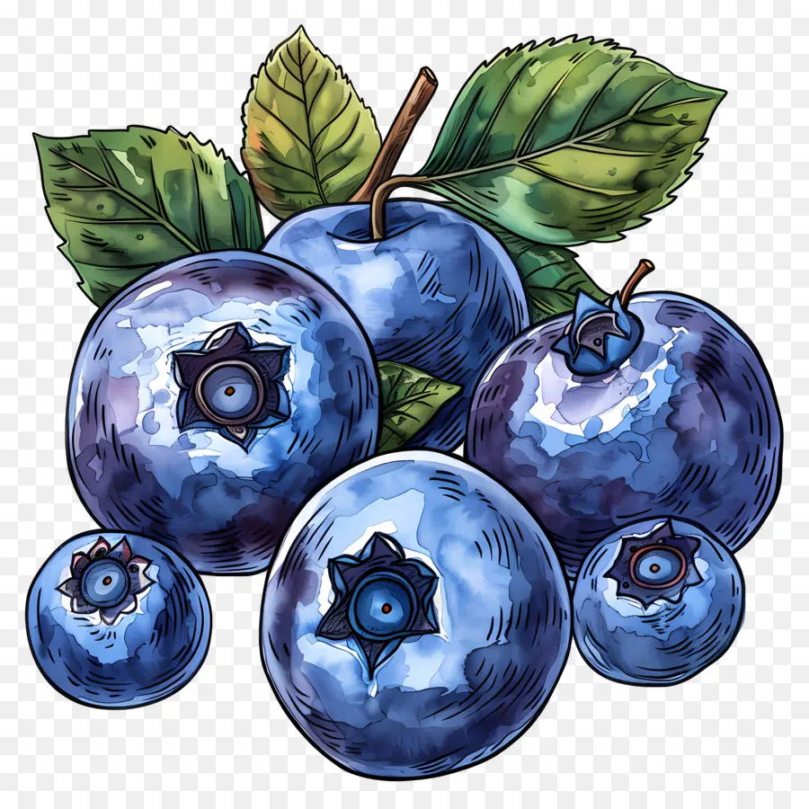 Bleuets，Prunes PNG