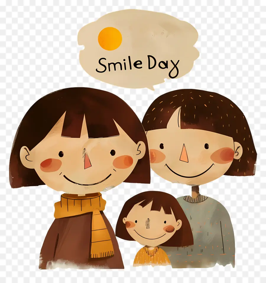 Journée Du Sourire，Famille Illustration PNG