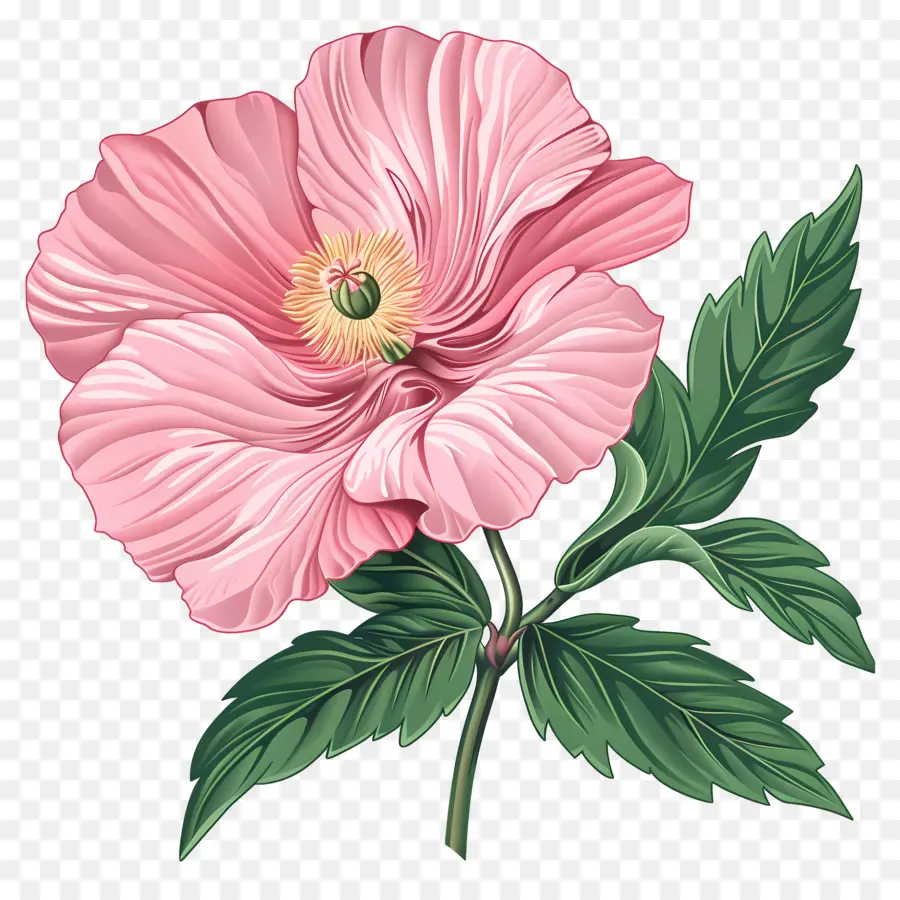 Fleur Rose，Fleur De Pavot Rose PNG