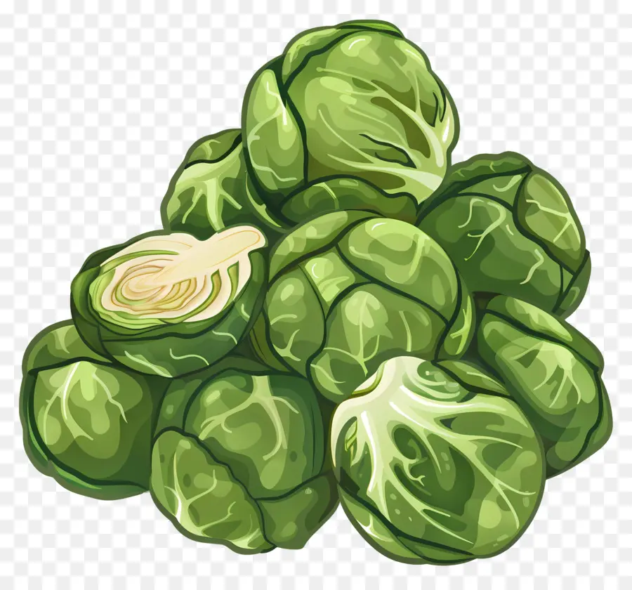 Choux De Bruxelles，Choux De Bruxelles Verts PNG