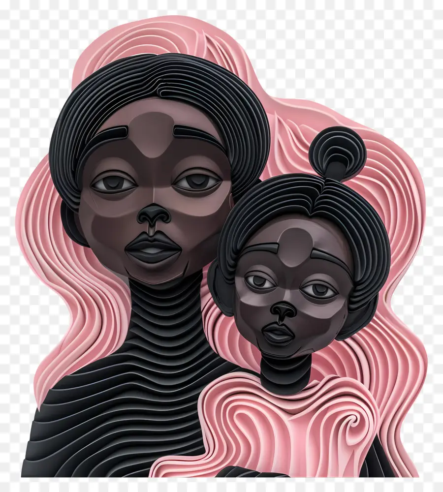 La Mère Et La Fille，Noir Femme PNG