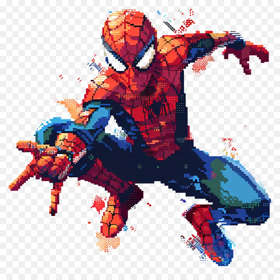 Spiderman Pixel，Spiderman PNG