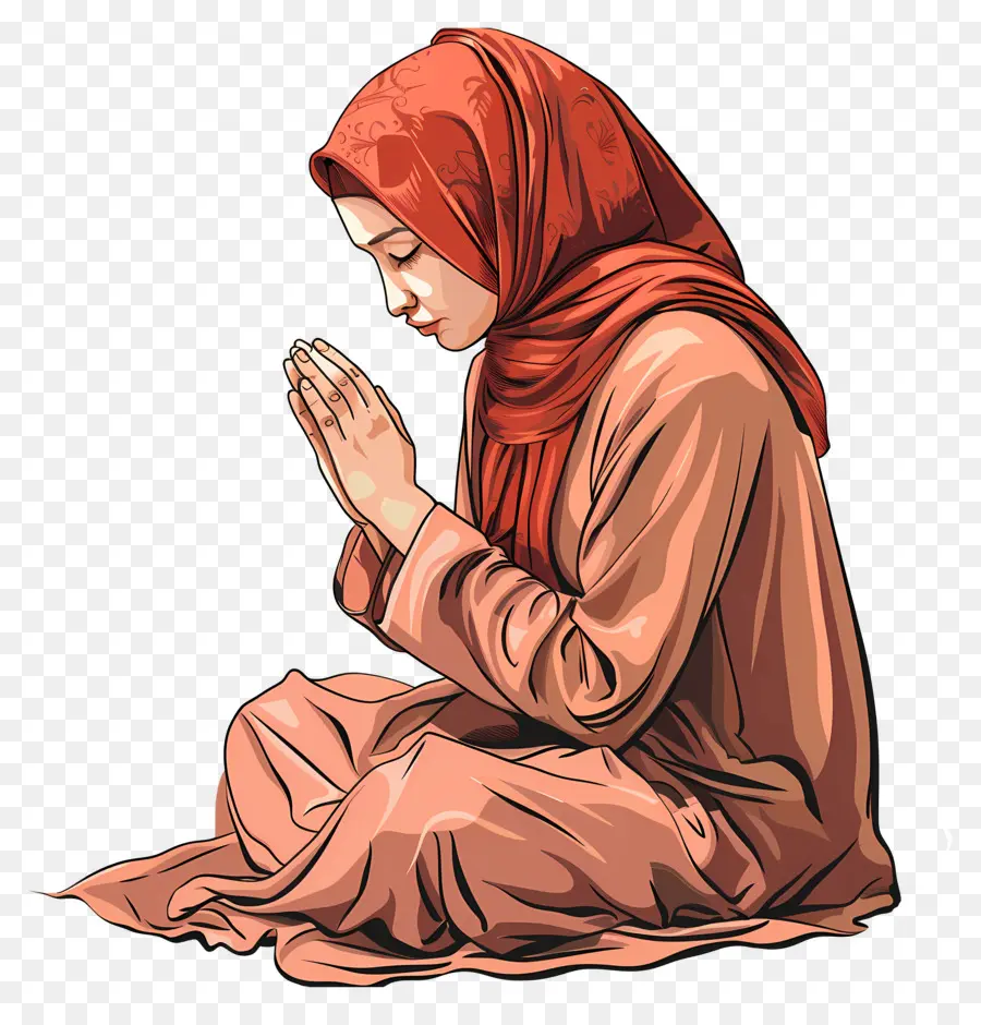 La Prière，Hijab PNG
