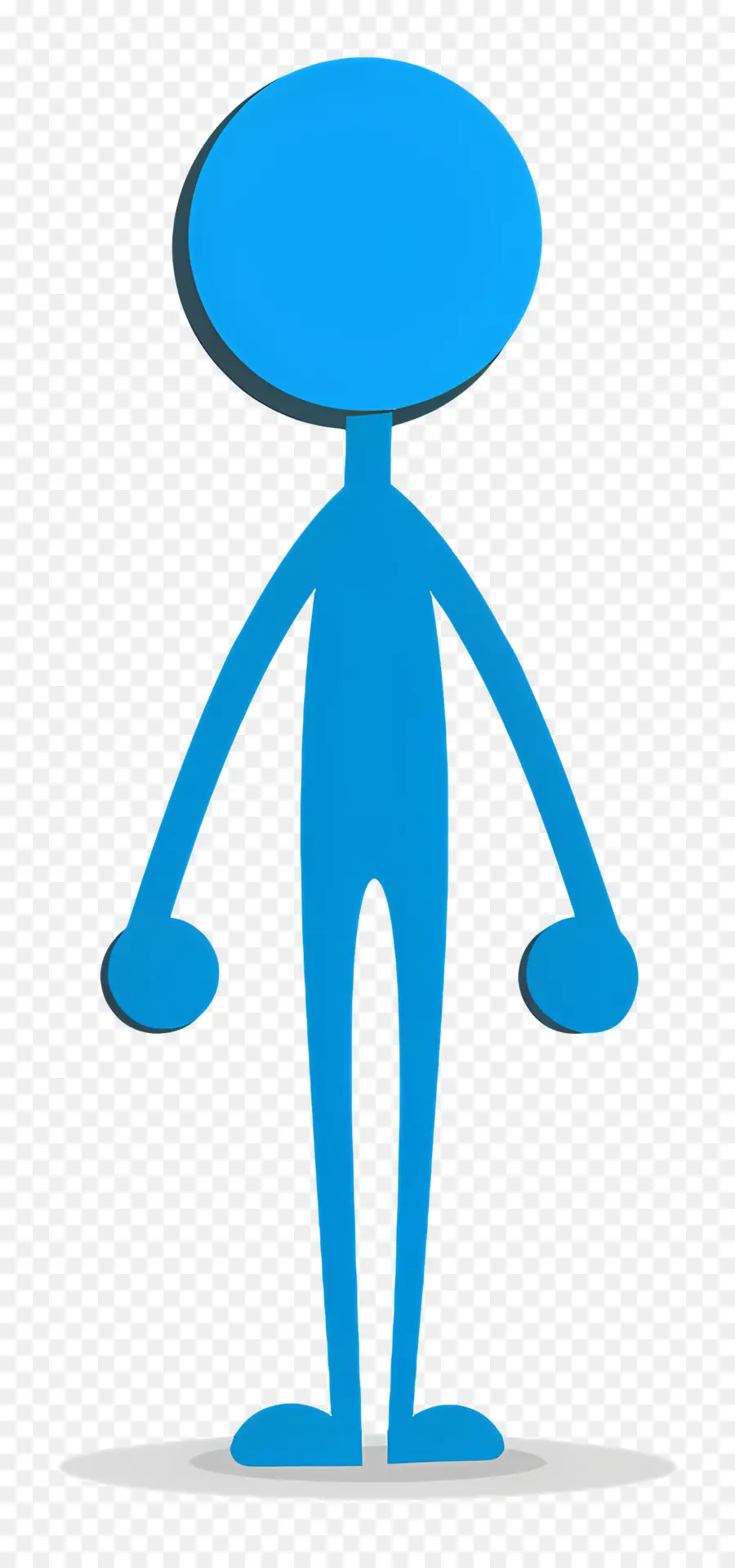 Figure De Bâton Bleu，Personnage De Dessin Animé PNG