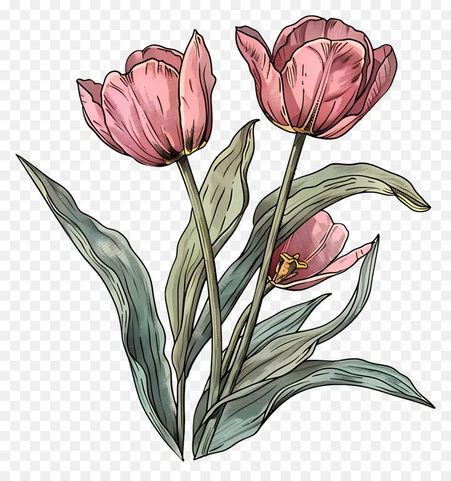 Tulip，Tulipes Roses PNG