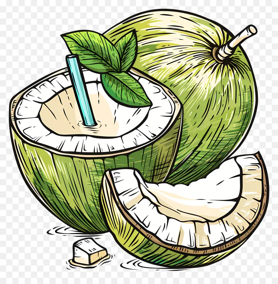 Eau De Noix De Coco，Boisson Saine PNG