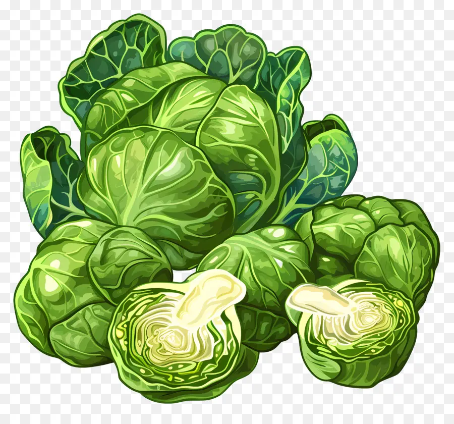 Choux De Bruxelles，Choux De Bruxelles Verts PNG