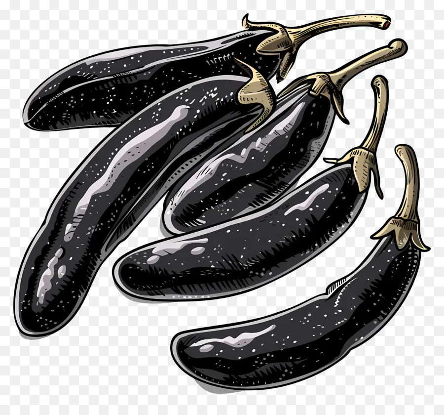 Haricots Noirs，L'aubergine PNG