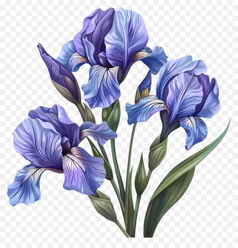 Iris，Fleurs De L'iris Bleu PNG