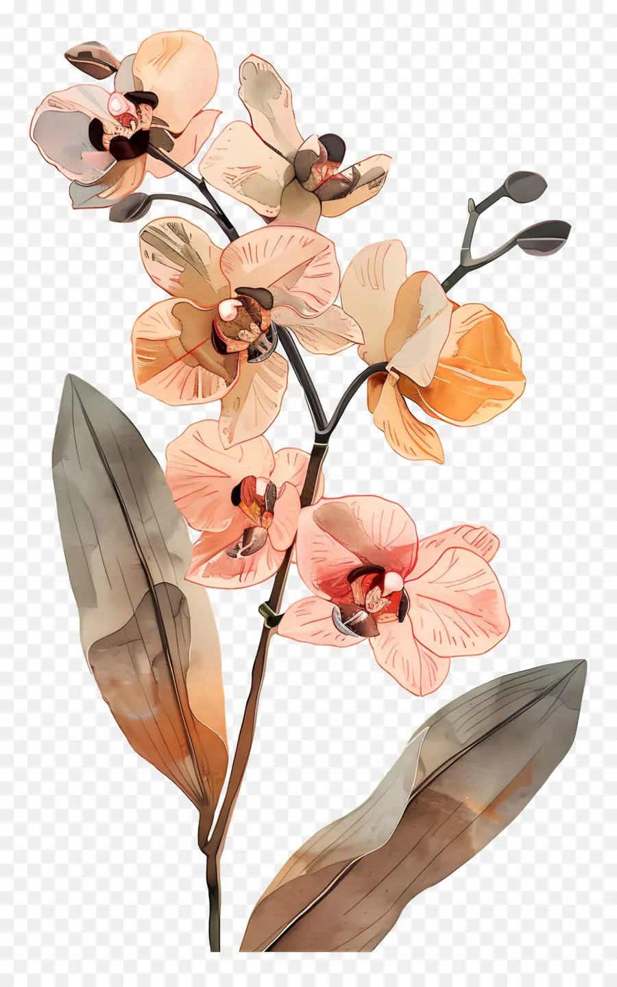 Orchidée De Sciences Agricoles De Shenzhen，Fleur Chocolat PNG