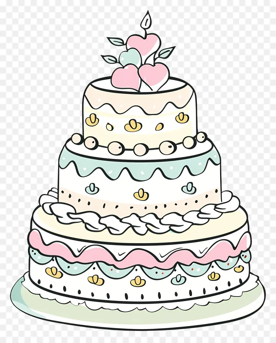 Gâteau De Mariage，Gâteau à Plusieurs Niveaux PNG