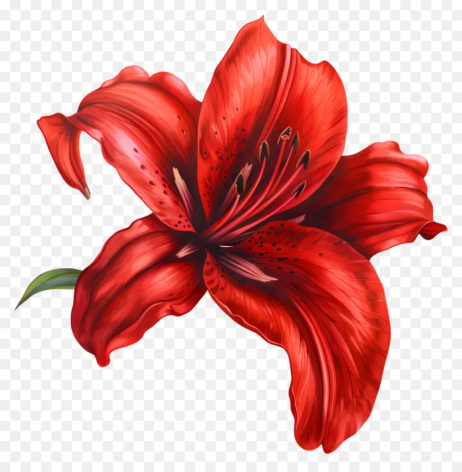Lily Rouge，Des Pétales De Fleurs PNG