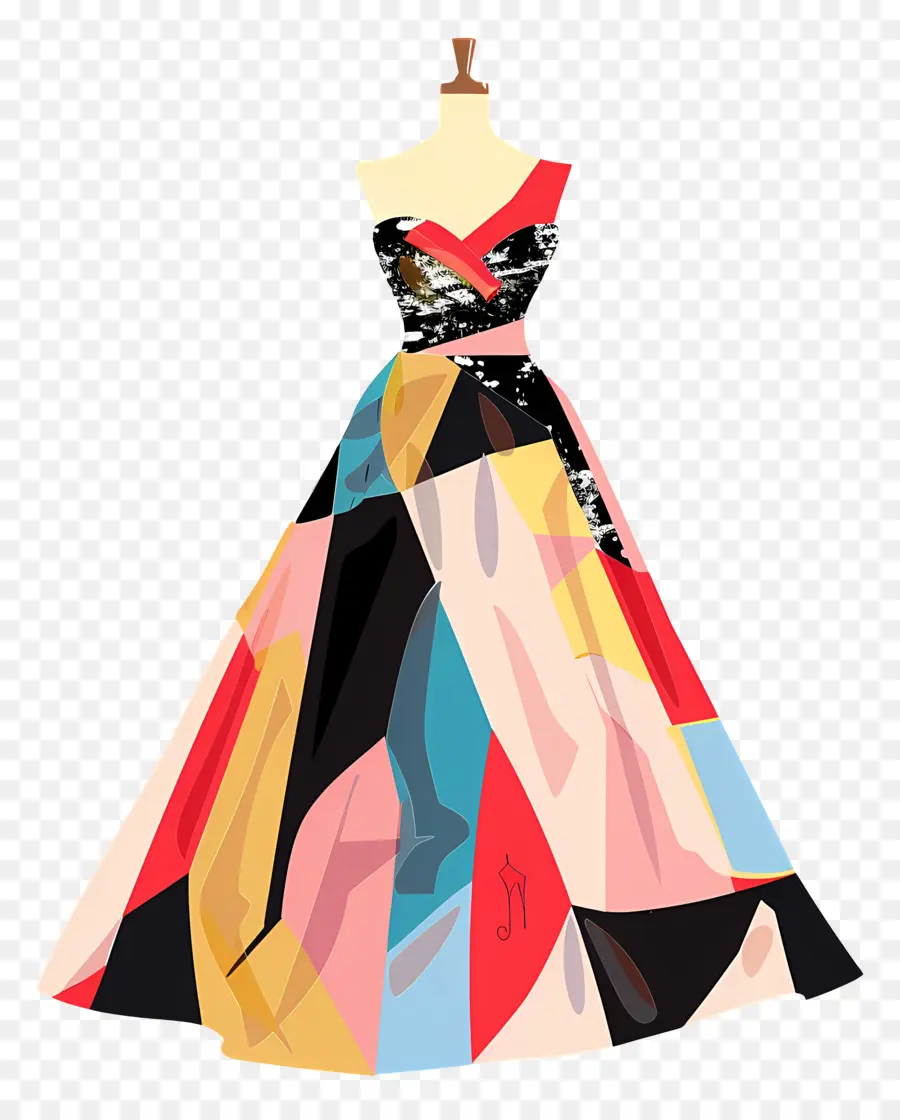 Robe De Fête De Mariage，Robe Multicolore PNG