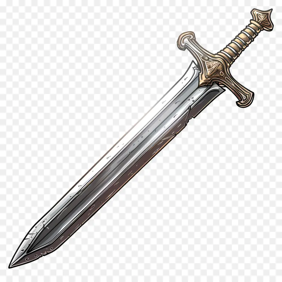 L'épée，épée Argentée PNG